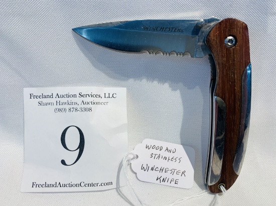 Winchester Stainless And Wood Knife