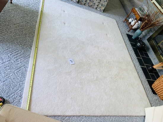 Excellent Condition Soft White Rug Measuring 96" By 60"