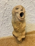 Rare Human Effigy Pipe With Shell Deposits Very Unique
