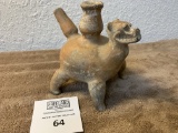 Unique Bear Or Dog Animal Effigy Pipe In Very Good Condition