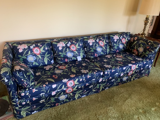 Large Florida Style Mid-century Colorful Couch