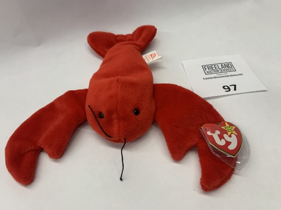 Rare Pinchers First Edition Beanie Baby P.V.C Pellets