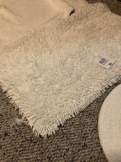 Three Very Nice Clean White (washed) Rugs