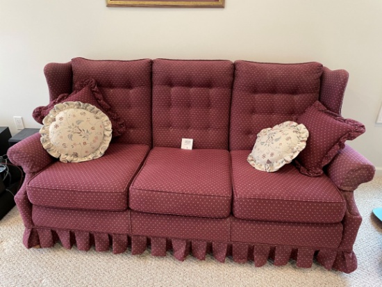 Very Nice Sofa Hardly Used Maroon Color