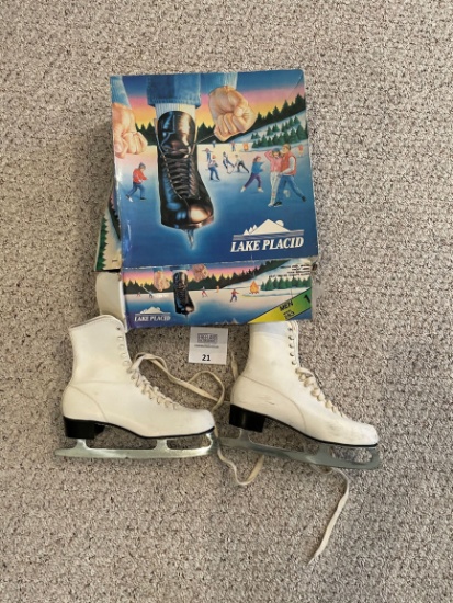 Vintage Lake Placid Mens Ice Skates Size 11 Excellent Condition
