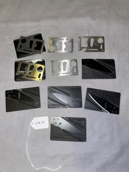 (5) Credit Card Knives, (5) Credit Card Tools