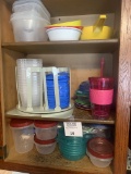 Cabinet Full Of Tupperware Rubbermaid And Ice Cube Trays