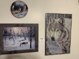 Several Timberwolf Framed Wall Décor And Plates