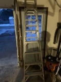 Tall Werner Aluminum Step Ladder In Excellent Condition
