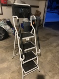 Unique Four Step Folding Ladder With Tool Belt Attached