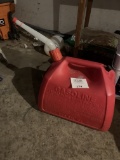 5 Gallons Red Plastic Gas Can Full Of Gas