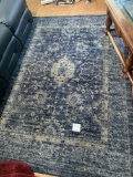 Pair Of 5' By 7' Matching Blue Rugs In Good Condition
