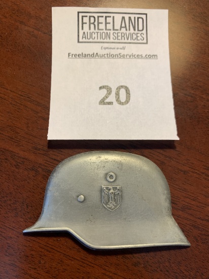 German Nazi Tinnie Helmet "stahlhelm" Marked