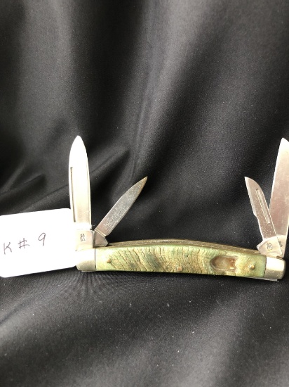 Kissing Crane Corncob Jigged Bone  4 Blade Knife