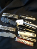 Ten Large Multi Tool Knives