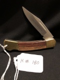 Winchester Wood and Brass Lockback