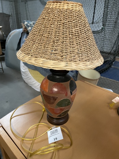 Unique FLORIDA Style Ceramic Lamp with Cool Shade