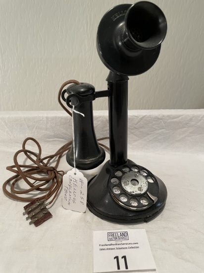 1920s AE Candlestick Dial Telephone w/Kellogg Faceplate & Dial, AE Receiver