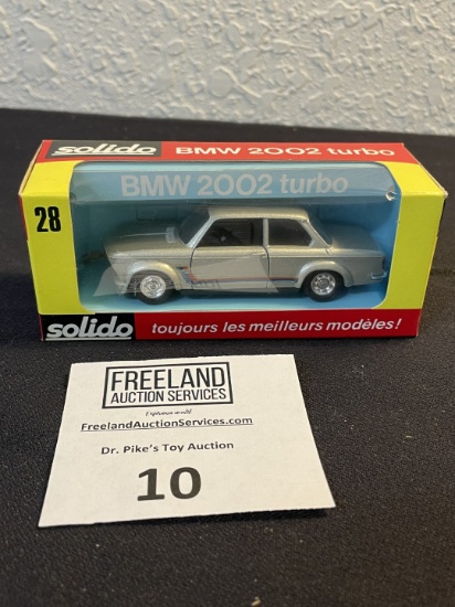 Solido BMW 2002 Turbo Die-Cast silver car in original box