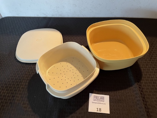 Three vintage Tupperware items