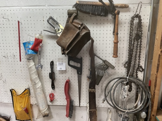 Large group of tools Draw Knife, Skeet thrower, etc…