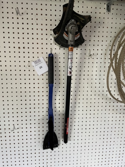 Weed eater type tool and heavy duty ice scraper
