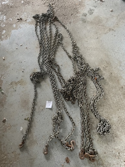 4 large link heavy duty chains Excellent conditino