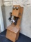 FARR Telephone Co Chicago Oak Double Box wall phone with Long Pole receiver