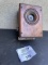 unknown 1880s primitive wooden transmitter or string telephone