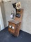 rare Williams Telephone Supply Co Cleveland Ohio Oak fiddleback style telephone with Hush-A-Phone