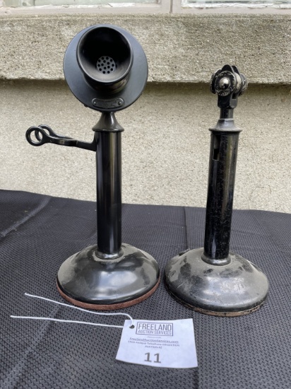 Pair of Western Electric Candlestick Telephones 20AL and 20B