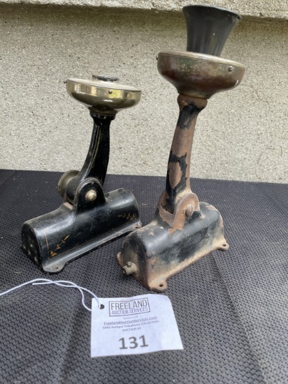 2 antique telephone arms