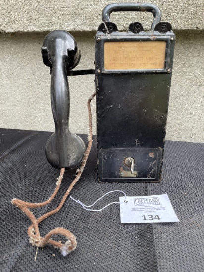GRAY Telephone Pay Station portable 3Slot payphone with AE Handset