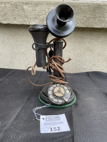 Automatic Electric Step Base candlestick telephone with Mercedes dial