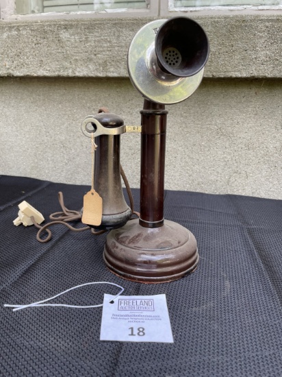 unusual BROWN Kellogg POSTAL Candlestick Telephone