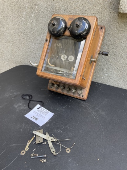 1891 GLASS FRONT Western Electric Company Telephone Top Box