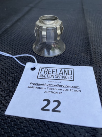 Western Electric thread GLASS MOUTHPIECE Telephone part