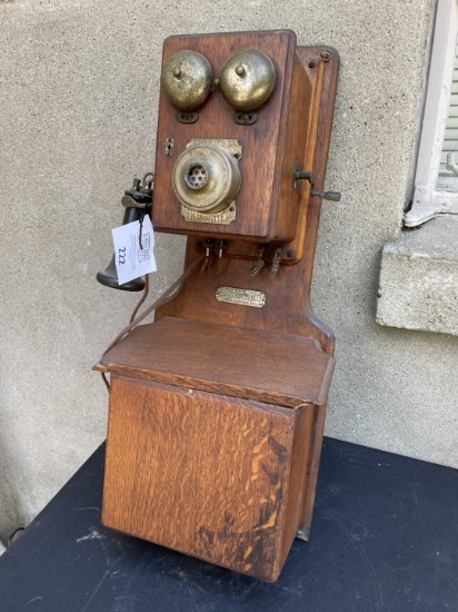 Elliott Telephone Co. Indianapolis, IN Wall Telephone with Milde Transmitter