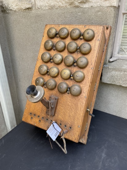 Western Electric 1913 oak wall telephone switchboard
