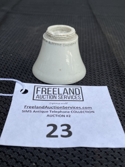 American Electric CHICAGO Porcelain Telephone Mouthpiece