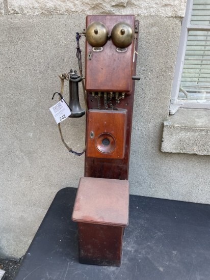 late 1880s 3 box wall telephone unknown maker possibly Manhattan or Viaduct
