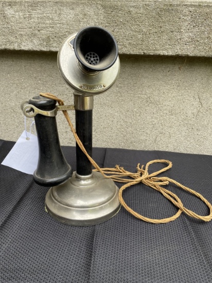 Monarch Telephone MFG Co Chicago IL nickel base candlestick telephone
