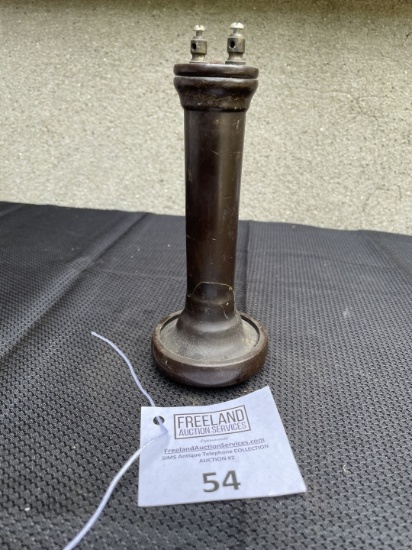 Long Pole antique telephone receiver brown bakelite