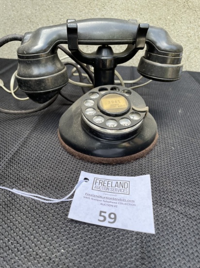 1920s Stromberg Carlson round base desk telephone with WE parts