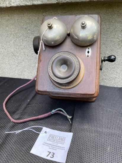 National Telephone Co top box with Marked Receiver & transmitter 1894