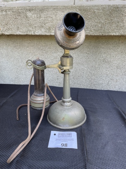 Stromberg Carlson Tapered Shaft Oil Can Candlestick Telephone with early faceplate