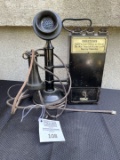 Gray Pay Station #14 Multi-Coin Portable Station with Western Electric candlestick phone