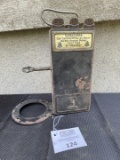 Gray Telephone Pay Station #14 model with candlestick attachments