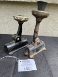 2 antique telephone arms