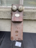 Viaduct walnut 1890s wall telephone with magneto